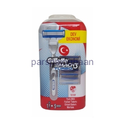 خود تراش ژیلت مدل Mach 3 Turbo همراه با ۵ یدک خود تراش ژیلت مدل Mach 3 Turbo همراه با ۵ یدک